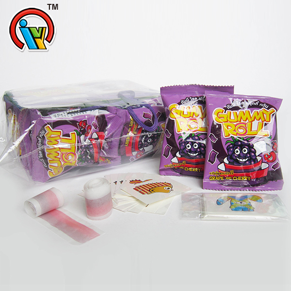 fruity chewing gummy roll candy