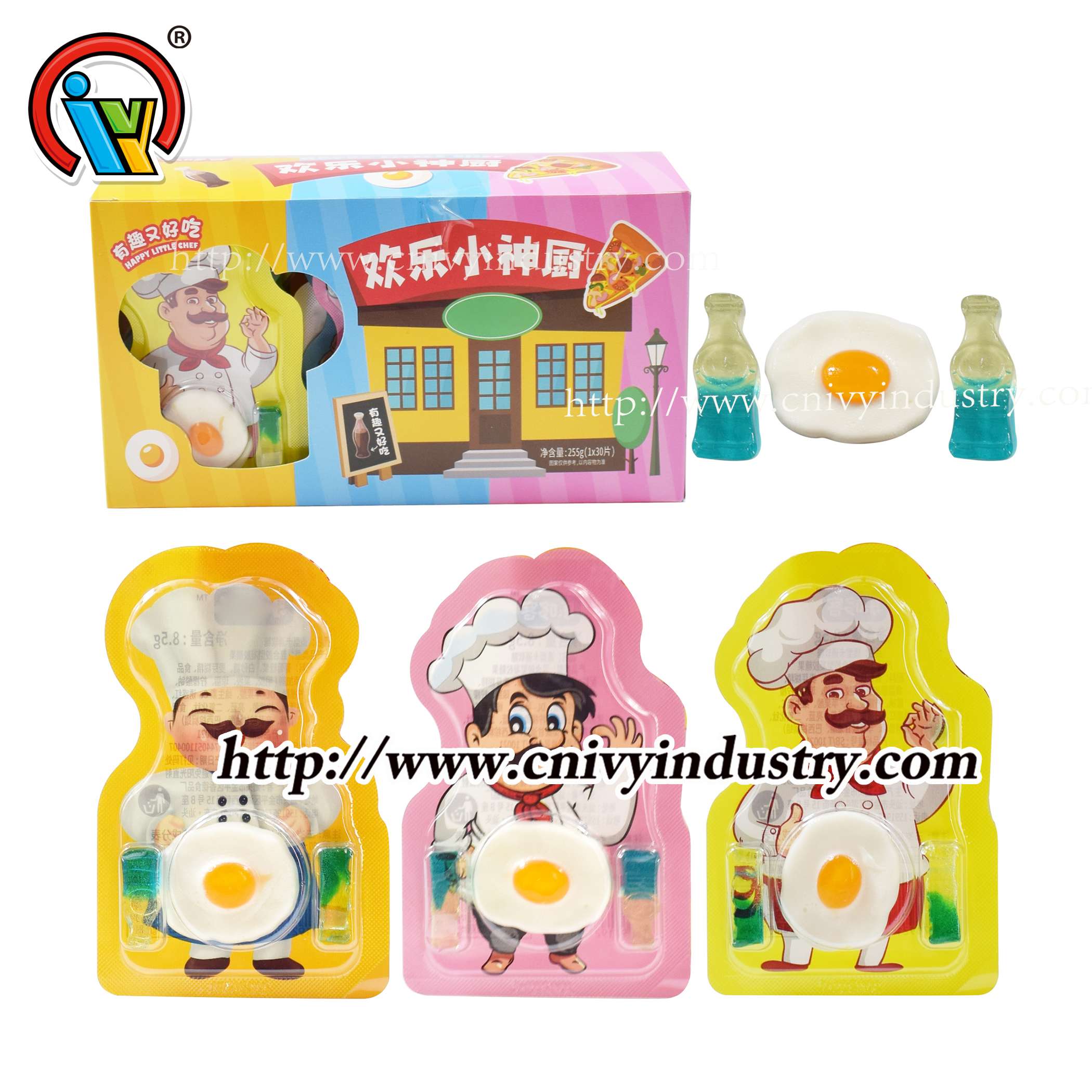 cola shape and poached shape gummy candy wholesale