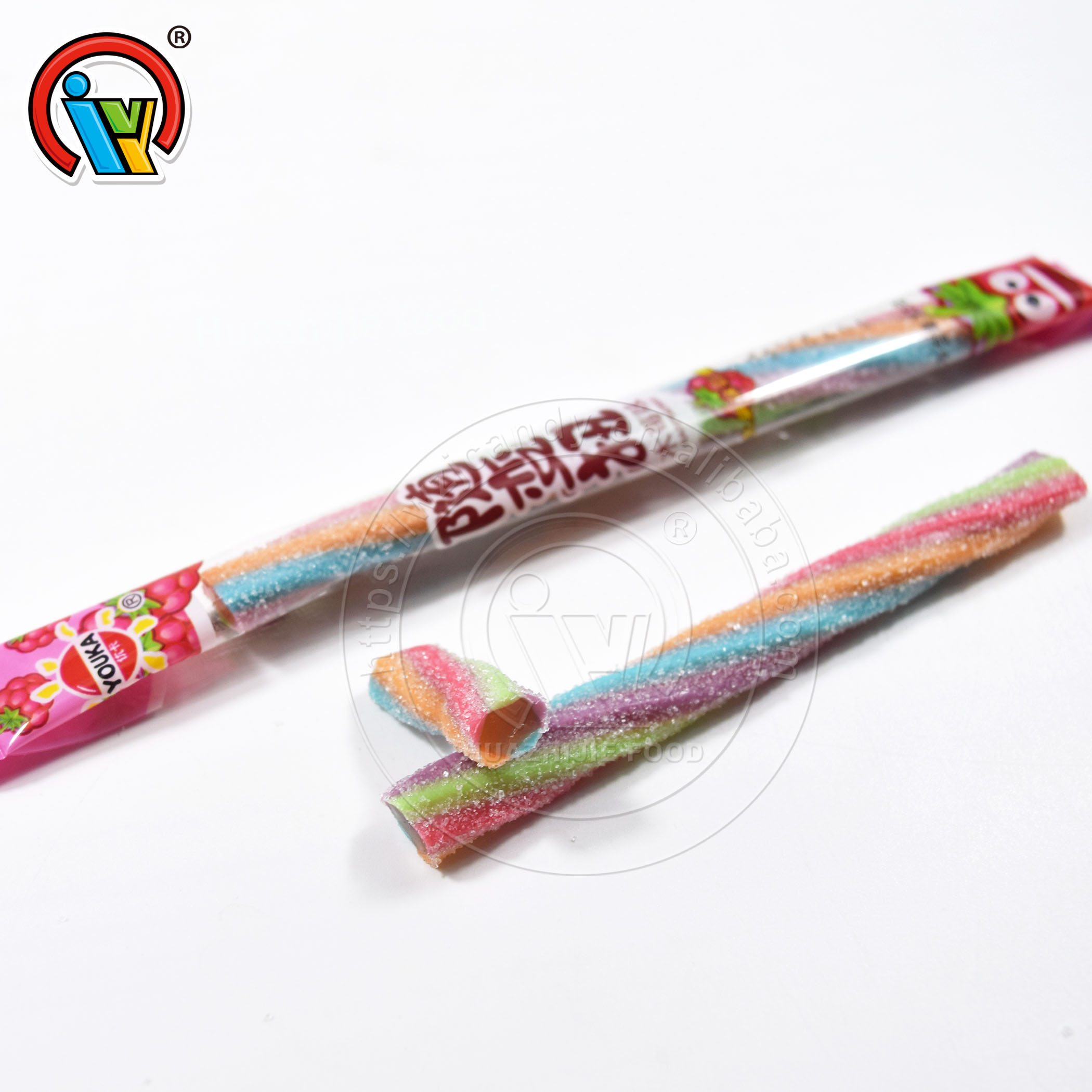 twist sour gummy candy filled soft candy manufacturer