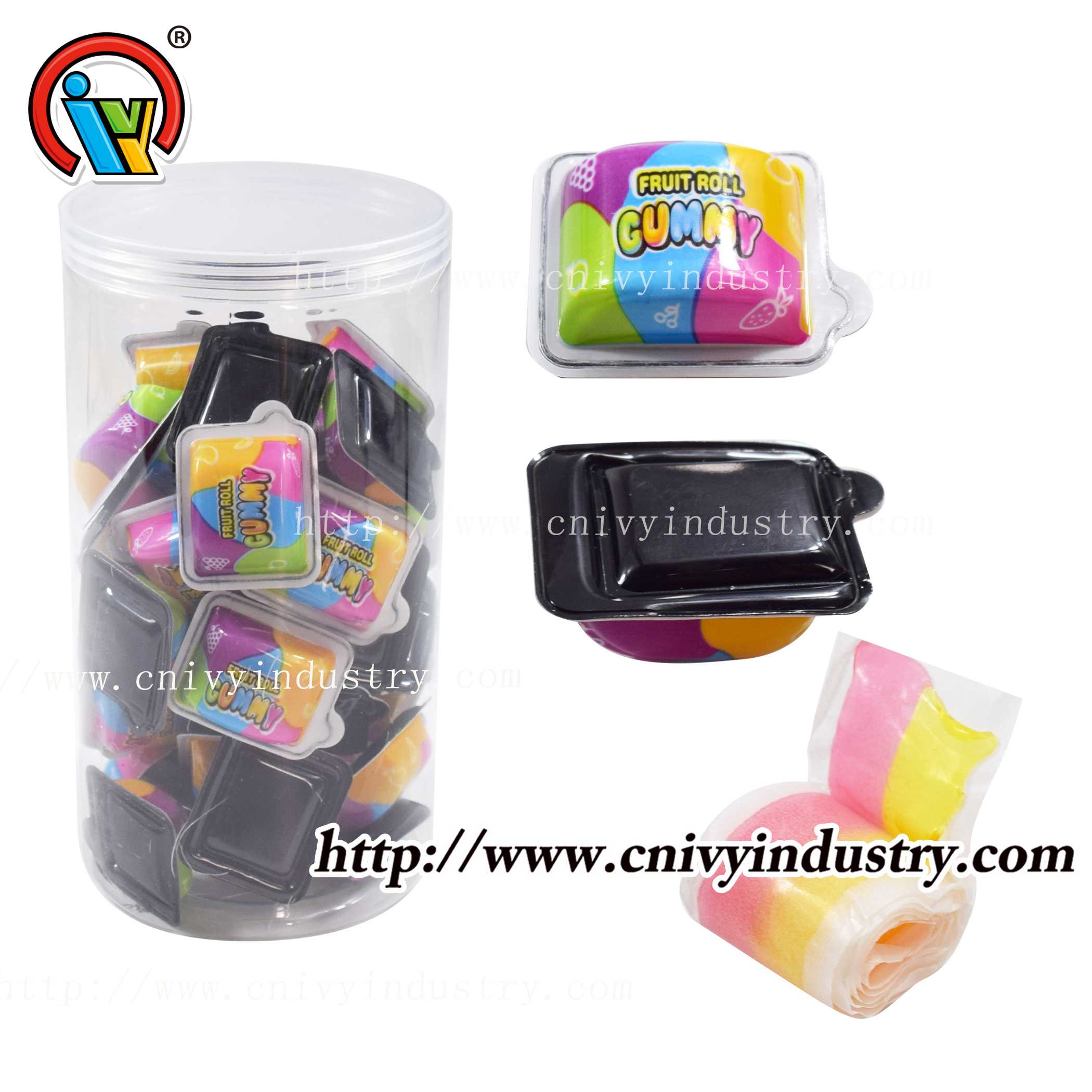 Delicious sweet jelly gummy roll candy