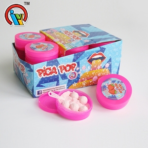 Bubble gum with powder candy