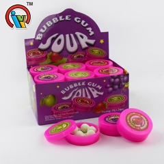 chewing bubble gum with powder candy