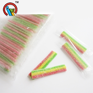 Three flavor sour gummy belt candy soft candy