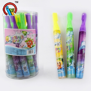 Toothbrush shape fruity spray candy
