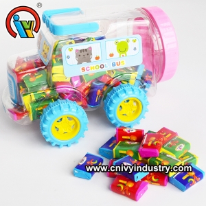 Car jar bubble gum with tattoo