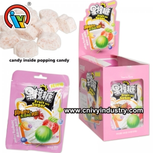Fruity Flavor Tablet Candy Inside Popping Candy