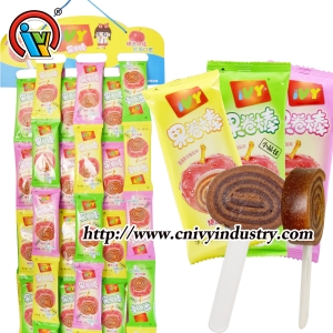 Factory Direct Hawthorn Roll Gummy Lollipop