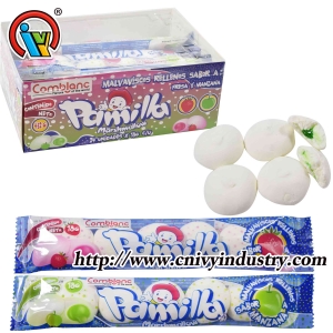 Sweet marshmallow with jam filled center