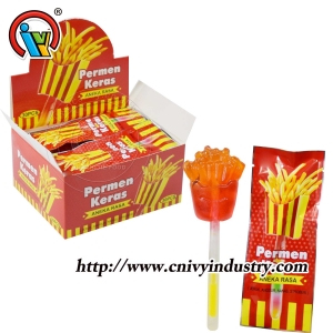 Fluorescent lollipop candy with glow stick