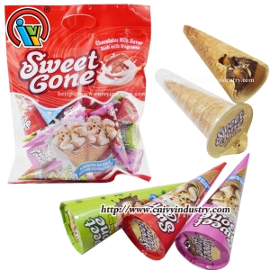 Ice cream chocolate crispy biscuit