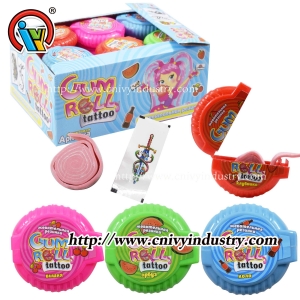 Popular bubble gum roll candy