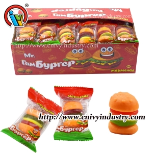 Hamburger chewing gummy candy