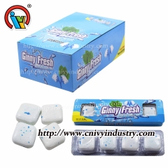 chewing bubble gum