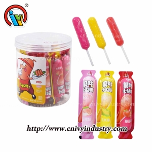 Gummy lollipop candy ham shape candy