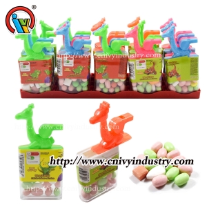 Dinosaur toy candy with whistle