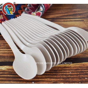 China 100% biodegradable spoon for restaurant compostable food spoon cutlery