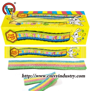 Sour belt rainbow gummy candy