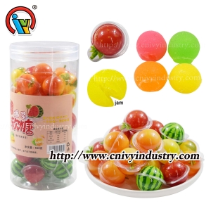 Jam filled gummy candy