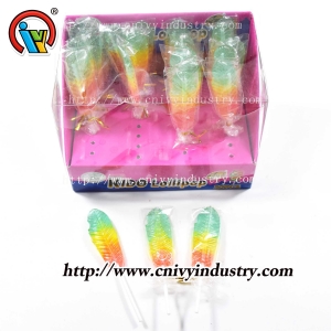 Beautiful feather shape lollipop hard candy